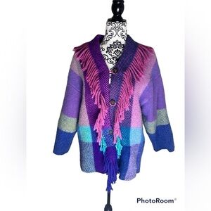 AN orginal by Astrid gjerlaug wool fringe jacket